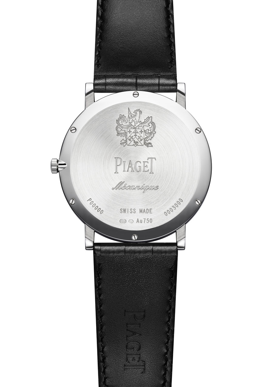 Piaget: Der stählerne Gehäuseboden dient gleichzeitig als Grundplatine für das Uhrwerk